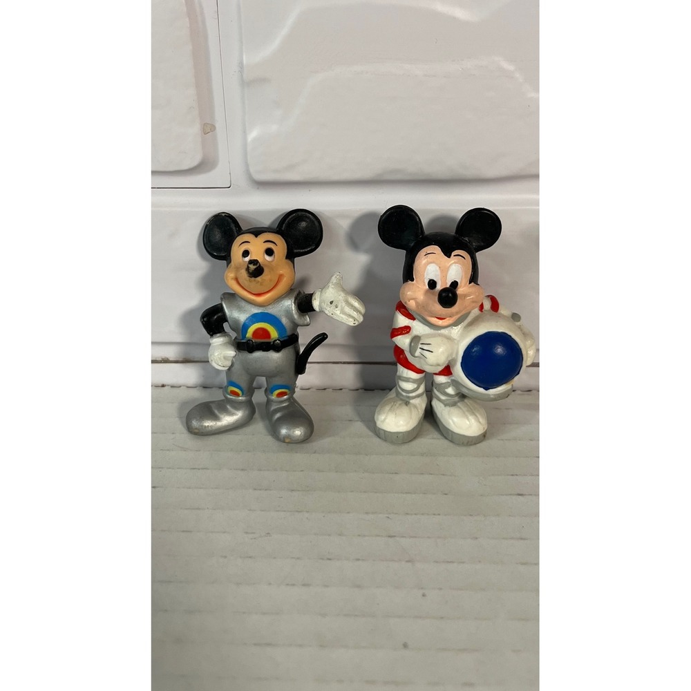 Disney Mickey Mouse PVC Figures Unisex OS Multi Astronaut Space Vintage Set